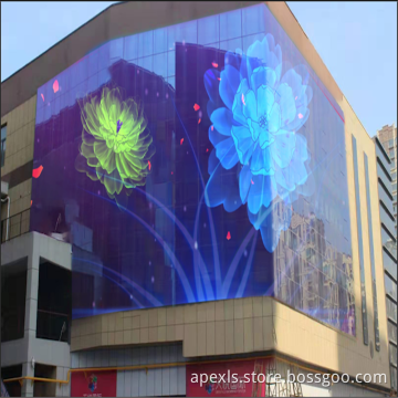 Semi-outdoor Curtain Wall LED Display